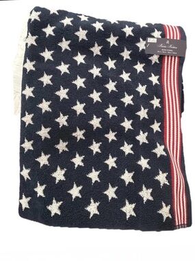 Brooks Brothers Red, White and Blue Patriotic Bath Towels 30”x56” Set of 2